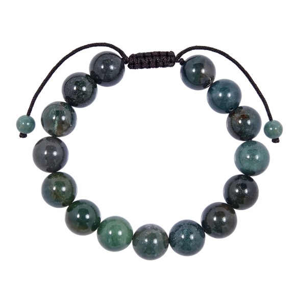 🌿 **Find Your Balance with Our Moss Agate Braided Bracelet!** 🌿 - Picture 4 of 4